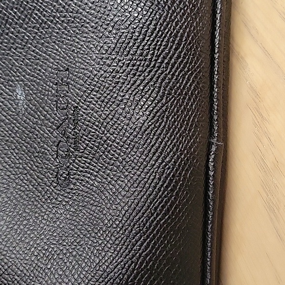 Coach Black Coated Leather Metropolitan Laptop Bag w Crossbody Strap - Picture 2 of 16